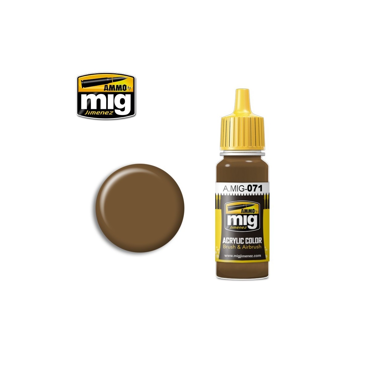 Khaki acrylic paint 17ml Mig - A.MIG-0071 Khaki acrylic paint 17ml Mig - A.MIG-0071