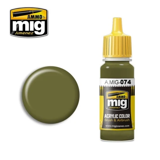 Peinture acrylique MOUSSE VERTE 17ml Mig AMMO - MIG Jimenez A.MIG-0074 - 1 A.MIG-0074-Peinture acrylique MOUSSE VERTE 17ml Mig - A.MIG-0074