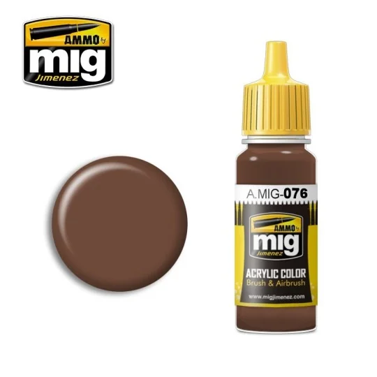 A.MIG-0076-Mig SOL BROWN acrylic paint 17ml - A.MIG-0076