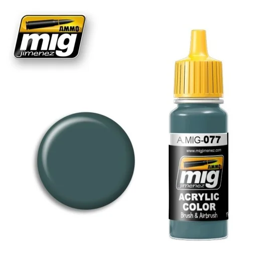 Peinture acrylique VERT TERNE 17ml Mig AMMO - MIG Jimenez A.MIG-0077 - 1 A.MIG-0077-Peinture acrylique VERT TERNE 17ml Mig - A.MIG-0077