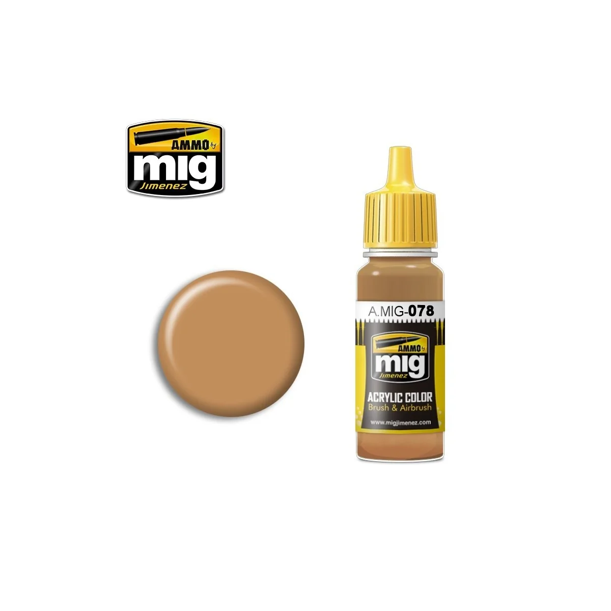 Mig EARTH OCHRE acrylic paint 17ml - A.MIG-0078 - A.MIG-0078
