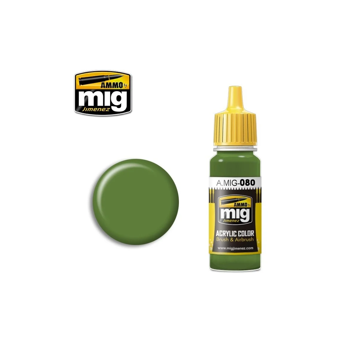 Peinture acrylique VERT VIF AMT-4 17ml Mig AMMO - MIG Jimenez A.MIG-0080 - 1 Peinture acrylique VERT VIF AMT-4 17ml Mig AMMO - MIG Jimenez A.MIG-0080 - 1