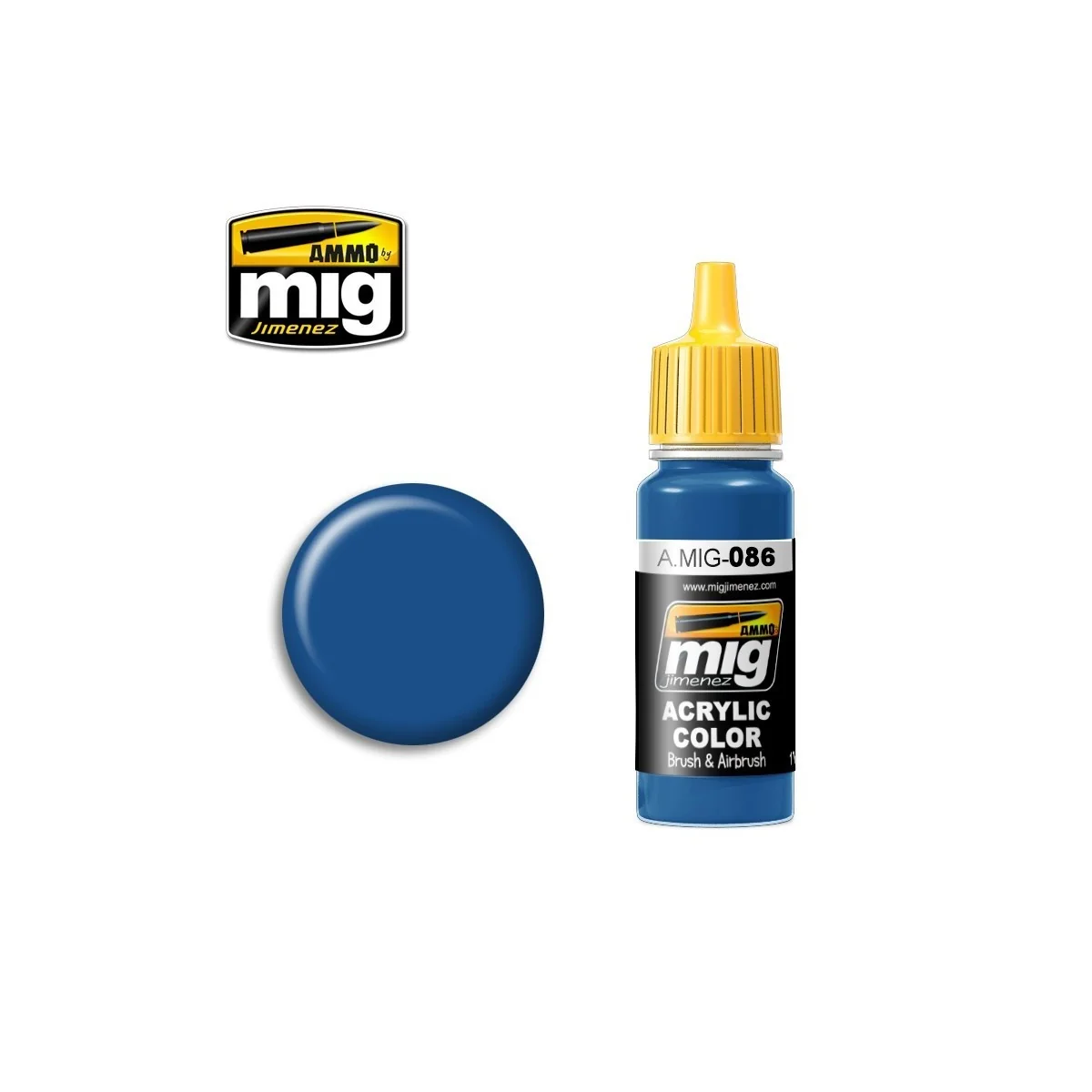 Peinture acrylique BLEU (RAL 5019) 17ml Mig AMMO - MIG Jimenez A.MIG-0086 - 1 Peinture acrylique BLEU (RAL 5019) 17ml Mig AMMO - MIG Jimenez A.MIG-0086 - 1