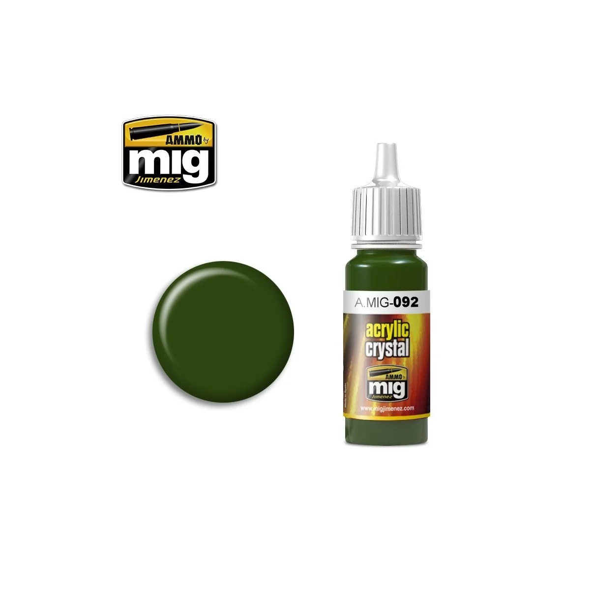 Crystal Green Acrylic Paint 17ml Mig - A.MIG-0092 - A.MIG-0092 Crystal Green Acrylic Paint 17ml Mig - A.MIG-0092 - A.MIG-0092