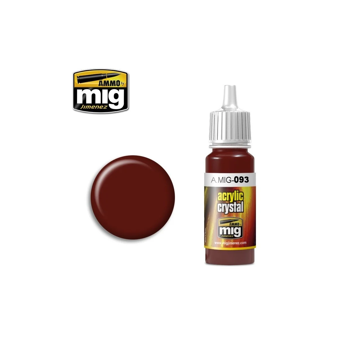 Peinture acrylique ROUGE CRISTAL 17ml Mig AMMO - MIG Jimenez A.MIG-0093 - 1 Peinture acrylique ROUGE CRISTAL 17ml Mig AMMO - MIG Jimenez A.MIG-0093 - 1