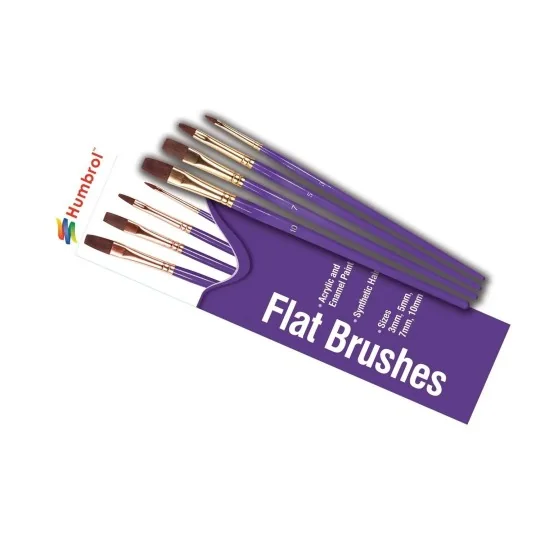 Humbrol AG4305 Set pinceaux plats (fibres synthétiques) Taille 3, 5, 7 et 10 Humbrol AG4305 - 1 AG4305-Humbrol AG4305 Set pinceaux plats (fibres synthétiques) Taille 3, 5, 7 et 10