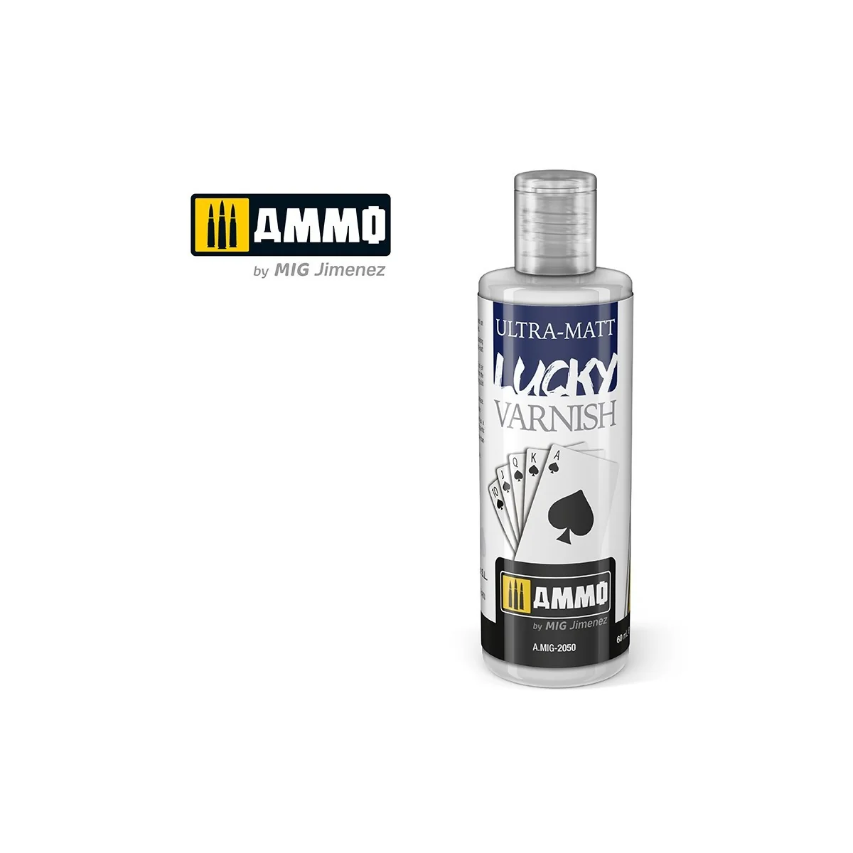 Peinture acrylique VERNIS ULTRA MAT LUCKY (60ml) Mig AMMO - MIG Jimenez A.MIG-2050 - 1 Peinture acrylique VERNIS ULTRA MAT LUCKY (60ml) Mig AMMO - MIG Jimenez A.MIG-2050 - 1