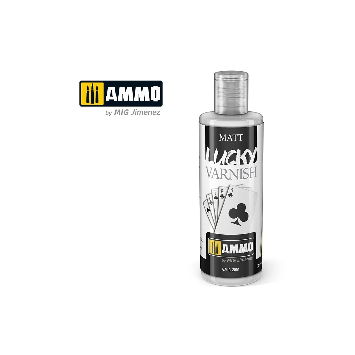 Peinture acrylique VERNIS MAT LUCKY (60ml) Mig AMMO - MIG Jimenez A.MIG-2051 - 1 Peinture acrylique VERNIS MAT LUCKY (60ml) Mig AMMO - MIG Jimenez A.MIG-2051 - 1