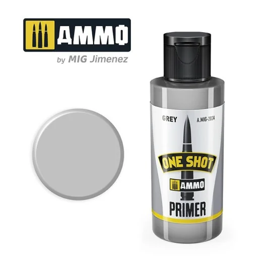 A.MIG-2024-Mig Acrylic Primer Paint, Grey, One Shot (60ml) - A.MIG-2024