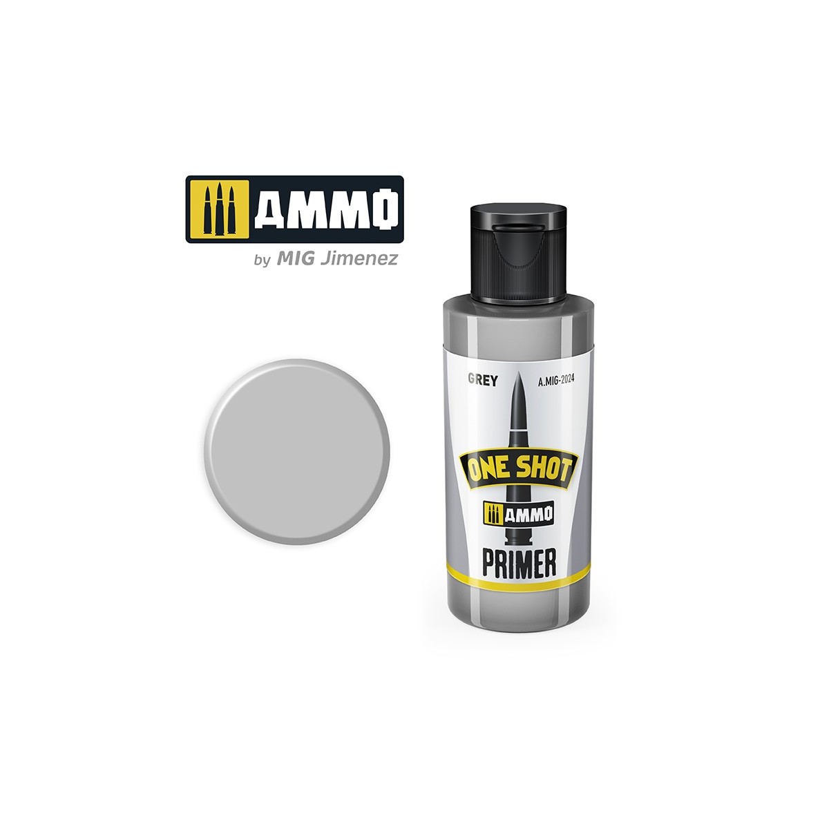 ONE SHOT Grey PRIMER Acrylic Paint (60ml) Mig - A.MIG-2024