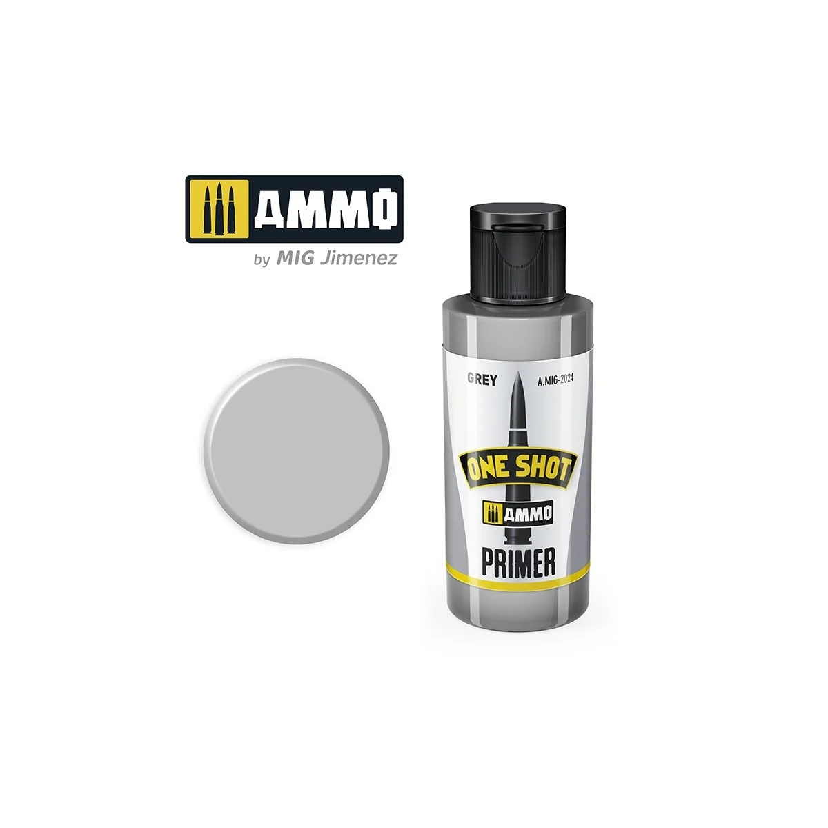 Mig Acrylic Primer Paint, Grey, One Shot (60ml) - A.MIG-2024 - A.MI...
