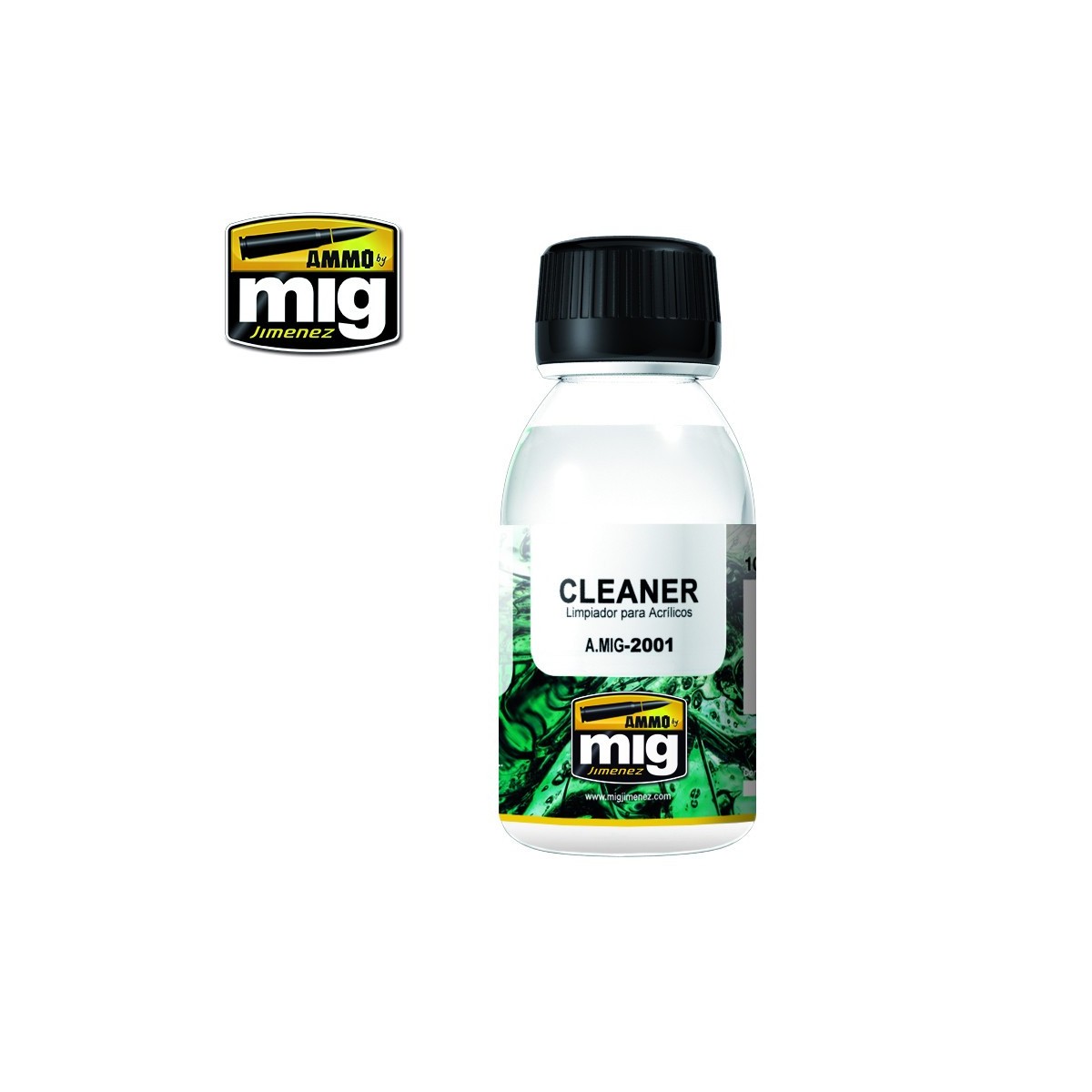 Acrylic paint cleaner (100ml) Mig - A.MIG-2001 Acrylic paint cleaner (100ml) Mig - A.MIG-2001
