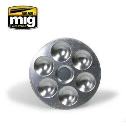 Mig 6-Compartment Aluminum Paint Palette - A.MIG-8008 - A.MIG-8008
