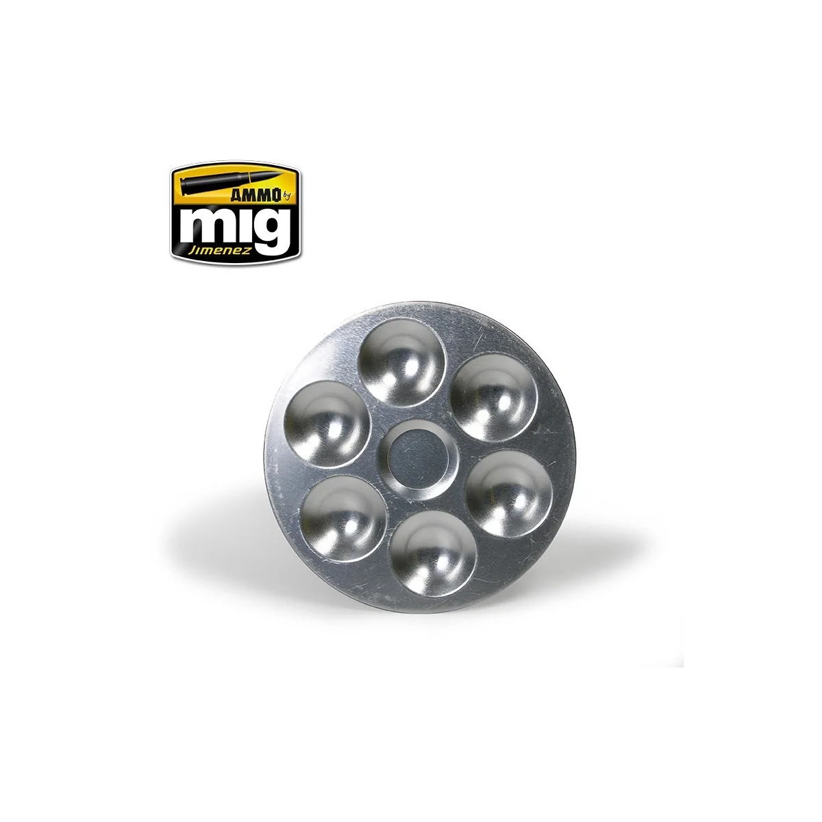 Palette de peinture en Aluminium 6 compartiments Mig AMMO - MIG Jimenez A.MIG-8008 - 1 Palette de peinture en Aluminium 6 compartiments Mig AMMO - MIG Jimenez A.MIG-8008 - 1