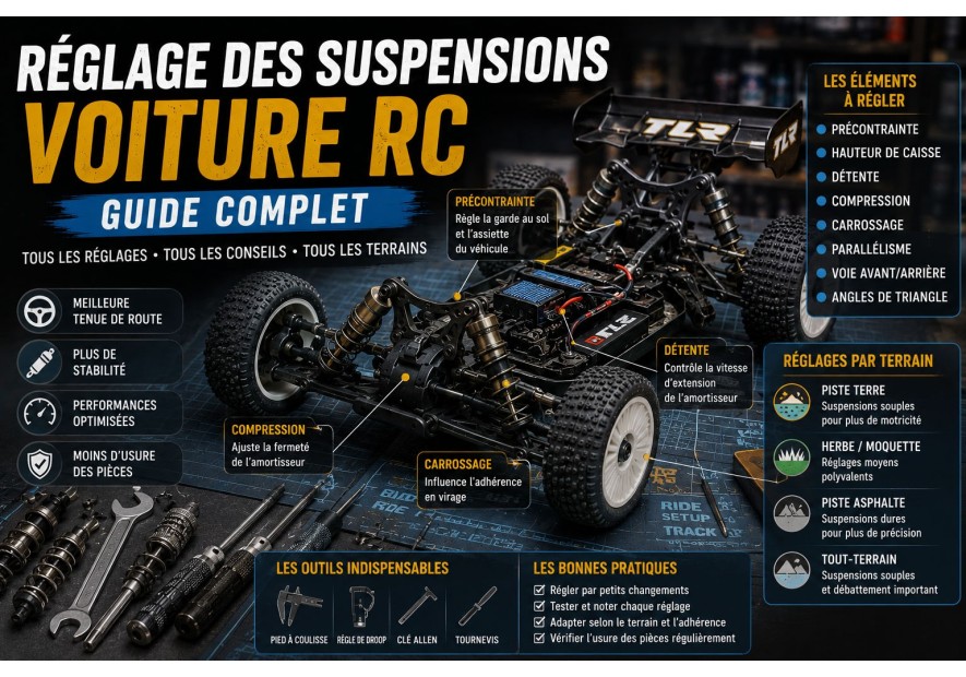 Réglage des suspensions voiture RC : guide complet