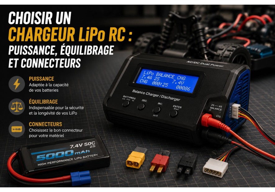 Choosing an RC LiPo charger: power, balancing, and connectors